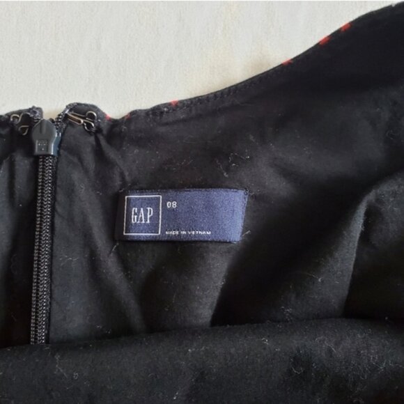 Vintage 90s GAP Floral Skater Mini Dress Navy 00 - Picture 3 of 6